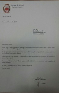 lettera del Sindac Leonardo Fornaciari