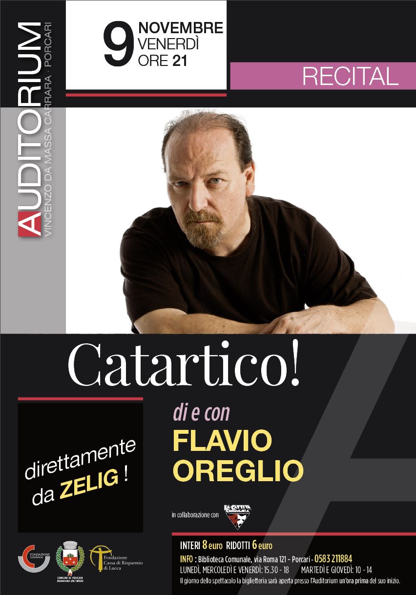 AUDITORIUM manifesto CATARTICO - 9 novembre